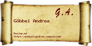 Göbbel Andrea névjegykártya